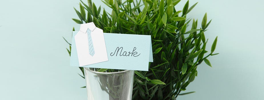 Place cards for confirmation