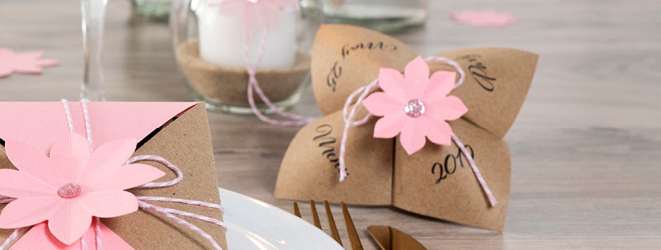 Menu cards for confirmation parties