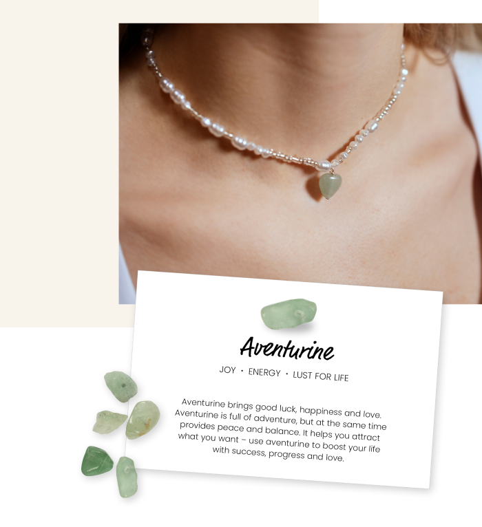 Model with jewelry necklace on made with crystals