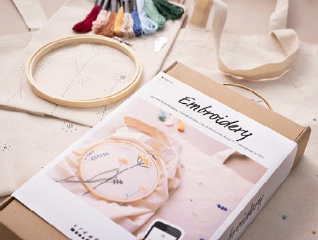 Start DIY kits with embroidery