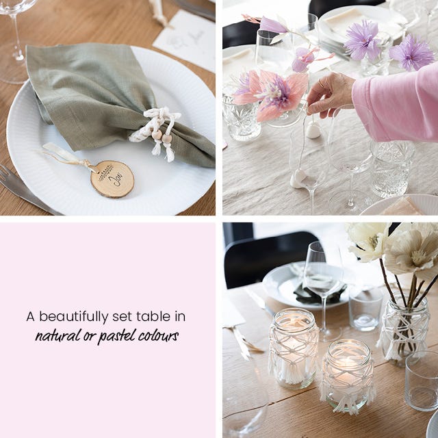 Collage picture - Festive table setting