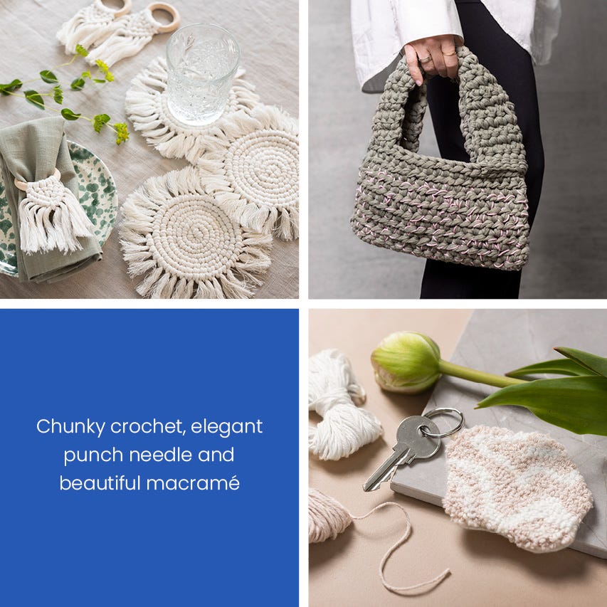 Collage image - Different inspiration for crochet projects