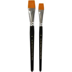 Nylon Brushes, no. 16+20, L: 19-20 cm, W: 17-24 mm, flat, 2 pc/ 1 pack