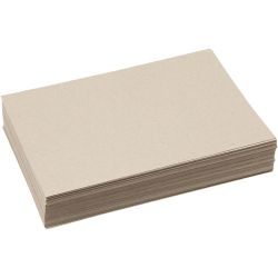 Recycled Cardboard, A4, sheet 210x297 mm, 225 g, grey brown, 125sheet/ 1 pack