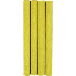 Crepe Paper, sheet 25x60 cm, Crêpe ratio: 180%, 105 g, light green, 4 sheet/ 1 pack