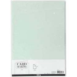 Card, A4, sheet 210x297 mm, 210 g, pastel green, 10 sheet/ 1 pack