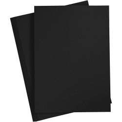 Card, A4, sheet 210x297 mm, 220 g, black, 10 pc/ 1 pack
