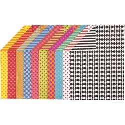 Patterned Card, A4, sheet 210x297 mm, 250 g, assorted colours, 200 ass sheets/ 1 pack