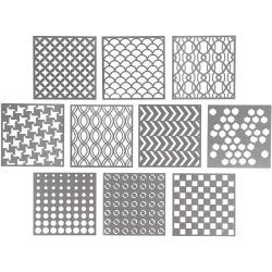 Stencil, size 15x15 cm, thickness 0,31 mm, 10 sheet/ 1 pack