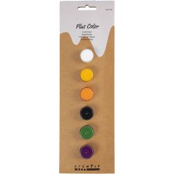Plus Color Craft Paint, halloween colours, 6x5 ml/ 1 pack