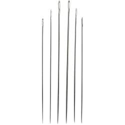 Darning Needles, no. 1-5, silver, 6 pc/ 1 pack