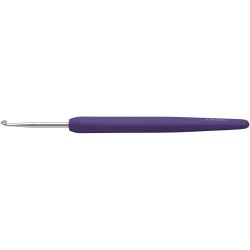 Crochet Hook, no. 3, L: 13,3 cm, size 3 mm, purple, 1 pc