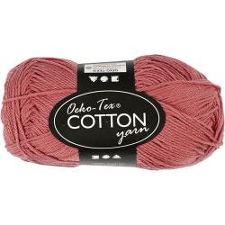 Cotton Yarn, no. 8/4, L: 170 M, terracotta, 50 g/ 1 ball