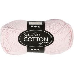 Cotton Yarn, no. 8/4, L: 170 M, dusty rose, 50 g/ 1 ball