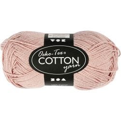 Cotton Yarn, no. 8/4, L: 170 M, beige, 50 g/ 1 ball