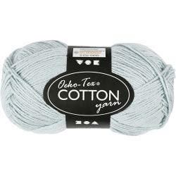 Cotton Yarn, no. 8/4, L: 170 M, dusty blue, 50 g/ 1 ball