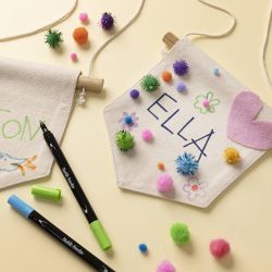 Wall Banner, Pointed shape, H: 16,5 cm, W: 15 cm, 300 g, light natural, 2 pc/ 1 pack