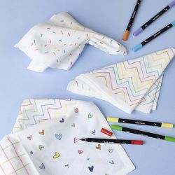 Group Craft Kit Paint Your Own Fabric Napkins