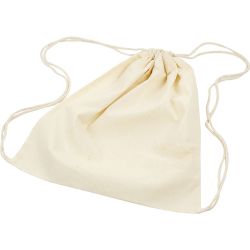 Drawstring Bag, size 37x41 cm, 115 g, light natural, 3 pc/ 1 pack