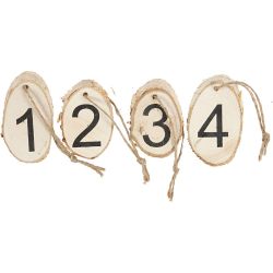Wooden disc with advent numbers