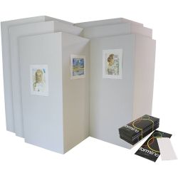 Presentation walls and power tack reusable adhesive