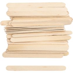 Ice lolly sticks, 11,5 cm, 10 mm, natural, 30pc/ 1 pack