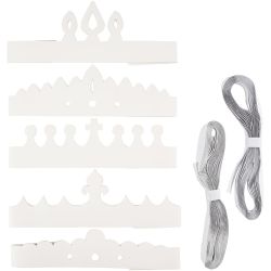 Crowns, 10-16,5 cm, 60 cm, white, 50pc/ 1 pack