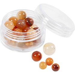 Agate stone beads, size 1x10, 12x8, 15x6 mm, hole size 0,9-1 mm, light brown, 28 pc/ 1 pack