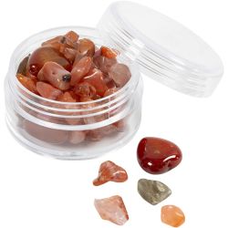 Crystal beads, Aventurine, size 7-12 mm, hole size 1 mm, coral, 63 pc/ 1 pack