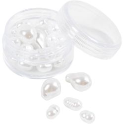 Wax Beads, Oval, dia. 6-14 mm, hole size 1,3-1,5 mm, 30 pc/ 1 pack