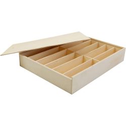 Wooden box with lid