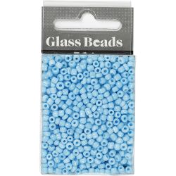 Seed Beads, dia. 3 mm, size 8/0, hole size 0,6-1,0 mm, turquoise, 25 g/ 1 pack