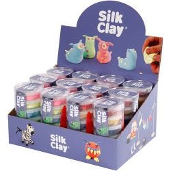 Silk Clay®, neon colours, standard colours, 12set/ 1 pack