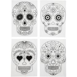 Shrink plastic sheets with motifs
