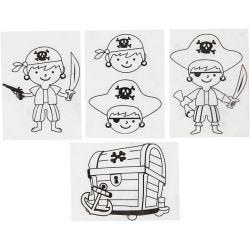 Shrink plastic sheets with motifs