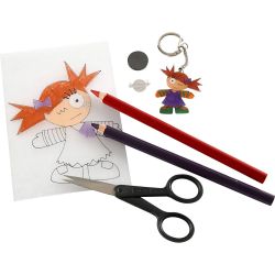 Shrink plastic sheets with motifs