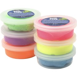 Silk Clay®, neon colours, 6x14g/ 1 pack