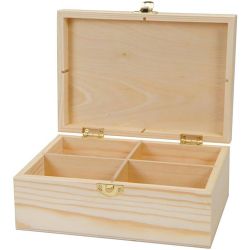 4-compartment tea caddy
