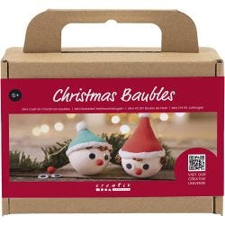 Mini Craft Kit Christmas Baubles, Red and Green Elves, 1 pack