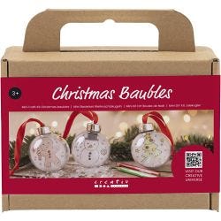 Mini Craft Kit Christmas Baubles, Drawings, 1 pack