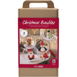 Craft Kit Christmas Baubles, Modelling, 1 pack
