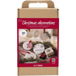 Craft Kit Christmas decorations, Self-hardening clay, 1 pack