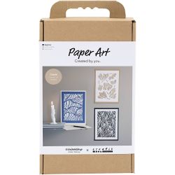 Craft Kit Paper Art, Pictures for hanging, off white, 1 pack
