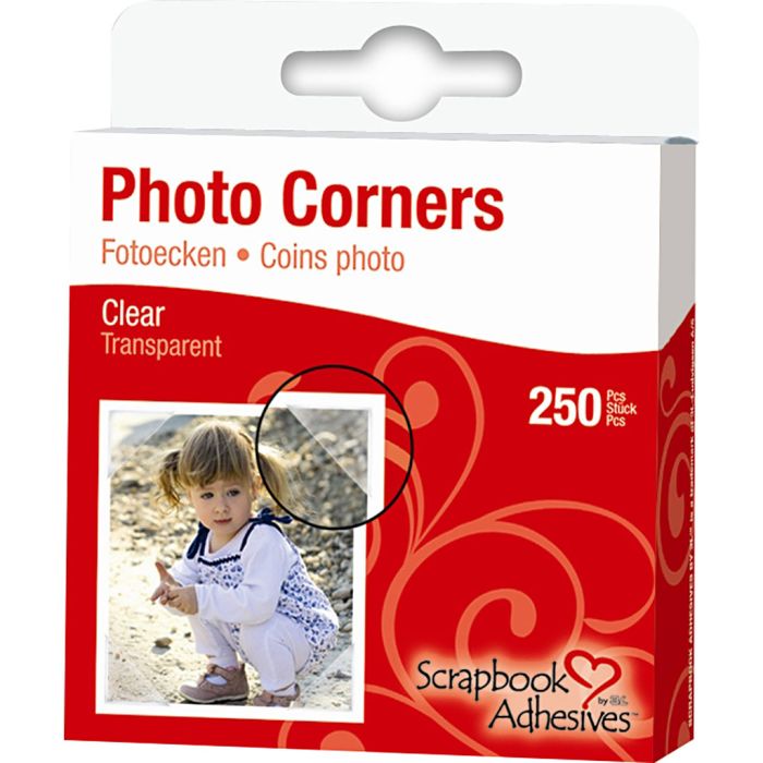 Photo Corners, W: 10 mm, clear, 250 pc/ 1 pack