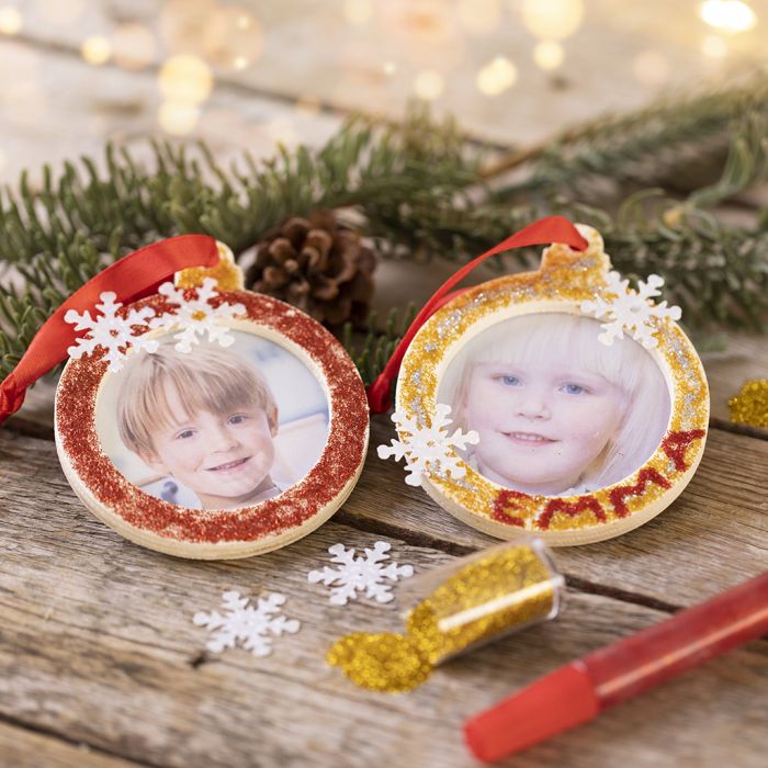 Personalised Christmas decorations with pictures