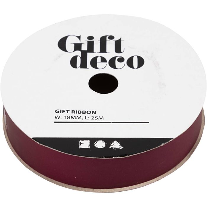 Curling Ribbon, W: 18 mm, matt, red, 25 m/ 1 roll