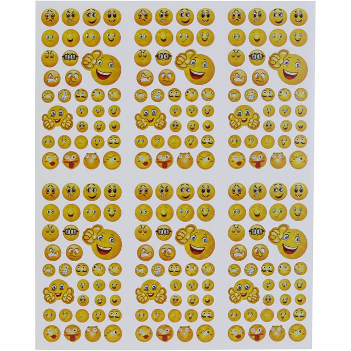 Smileys, sheet 20x25 cm, 5 sheet/ 1 pack