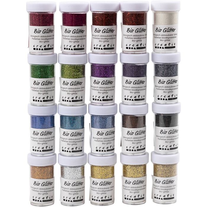Bio Sparkles, assorted colours, 20x27 ml/ 1 pack