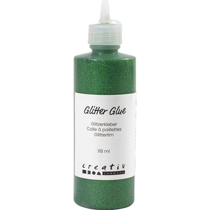 Glitter Glue, green, 118 ml/ 1 bottle