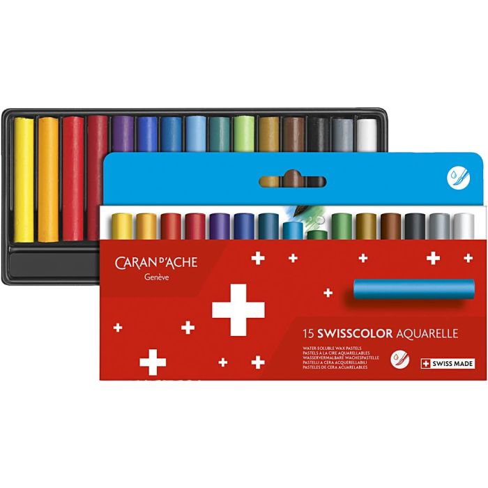 CARAN D’ACHE Neocolor II, Junior, L: 5 cm, thickness 8,5 mm, assorted colours, 15 pc/ 1 pack